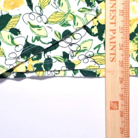 Lane Bryant 26/28 yellow floral color top short sleeve round neck "Good Vibes" - Picture 9 of 11